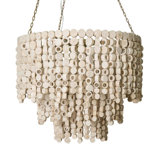 Round Wood Disk Chandelier