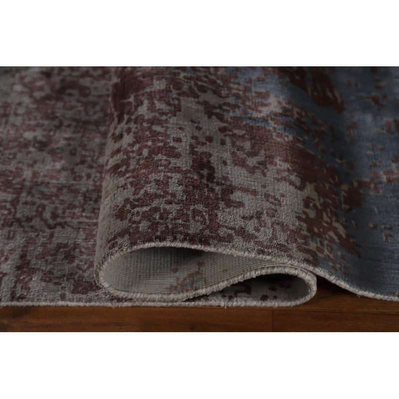 Tapis abstrait moderne all-over 8 x 11