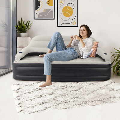 Rohrersville 15'' Air Mattress with Headboard and Air Pump