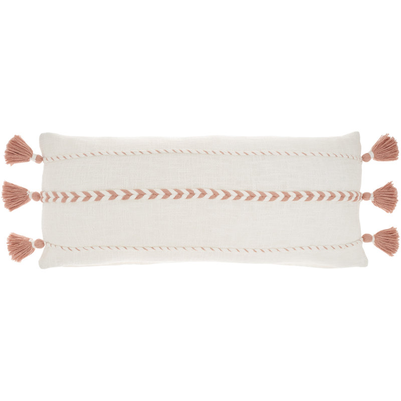  Life Styles Rectangular Cotton Pillow Cover & Insert, Blush Pink