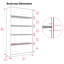 Roiuy 5-Tier Bookshelf with Adjustable Shelves