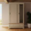 Joulon 2 Door Combination Sliding Wardrobe. Solid Wood. Oak Top. 1 Drawer OR 2 Drawer.-2101342415-2101342449