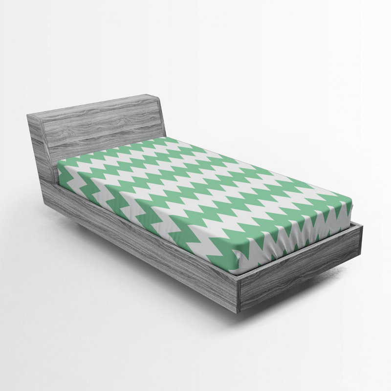Microfiber Chevron Fitted Sheet, Twin XL Fitted Sheet