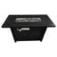 Table de foyer d'extérieur en acier avec couvercle H 25 po x l 42 po (noir)