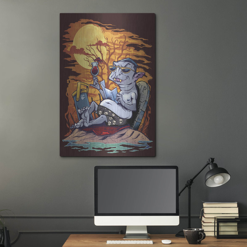 «Halloween At The Beach Dracula» par Flyland Designs, H 36 po x l 24 po