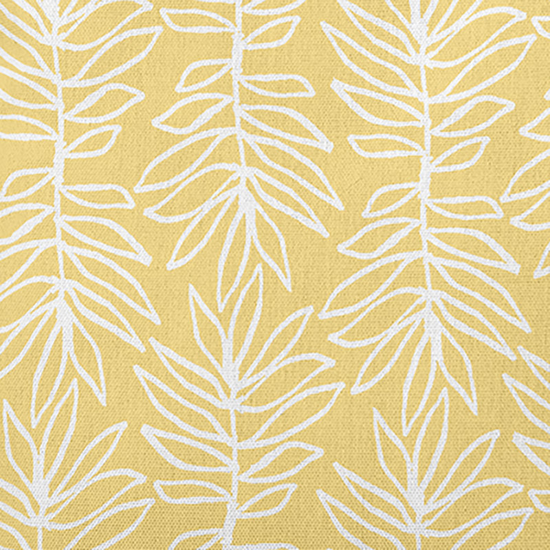 Coussin intérieur / extérieur Leafy Branch, Jaune / blanc floral, H 18 po x l 18 po