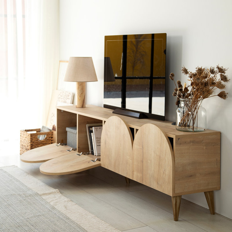 Keikei TV Stand for TVs up to 60", Natural