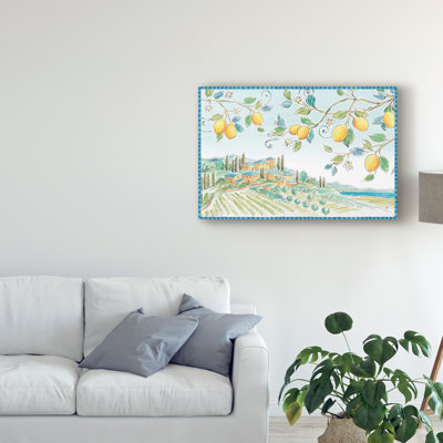« mediterranean breeze i », reproduction de peinture acrylique sur toile tendue