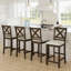 Tabouret de bar rembourré de 26 po en bois massif-397849088-397849089