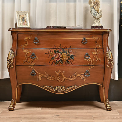 Console brun foncé en bois manufacturé