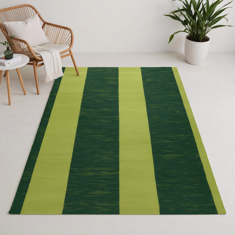 Tapis d'intérieur et d'extérieur à carreaux vert, Rectangulaire 3 pi x 5 pi