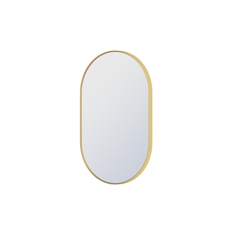 Miroir de salle de bain mural, 32 po x 20 po, Or brossé