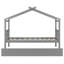 Lit simple en bois gris avec lit gigogne, pin de haute qualité, toit en ciel pour l'imagination, pin massif de 80,5 po de long, 41,5 po de large-307815548