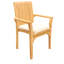 7 Pcs Grade-A Teak Wood Dining Set: Warwick Console Folding Rectangle Table And 6 Lua Stacking Arm Chairs #11LU1506-459423985