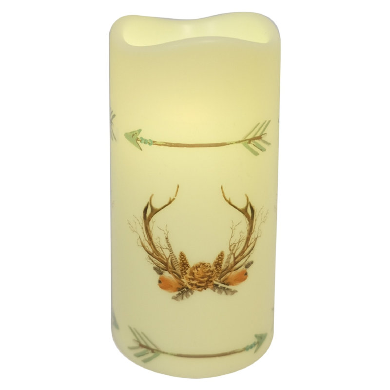 Bougie DEL sans flamme, Bois et flèche