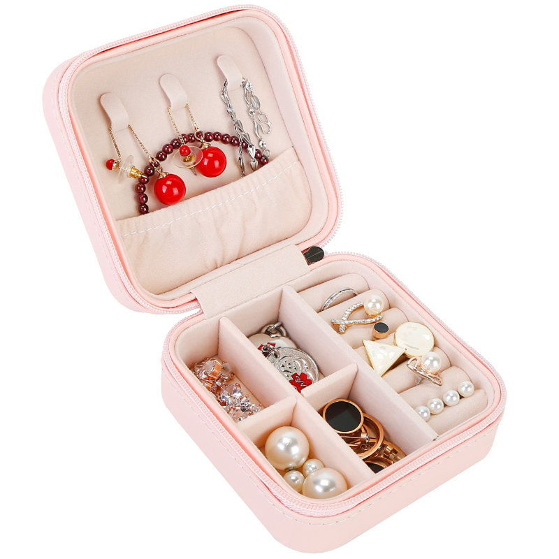 Mini-boîte de rangement pour bijoux, Rose