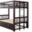 Lit superposé simple escamotable avec lit gigogne, peu encombrant pour les petites pièces, garde-corps, choix de position, structure en pin pour invités de nuit, liberté de placement sur toute la longueur, et-2126354995
