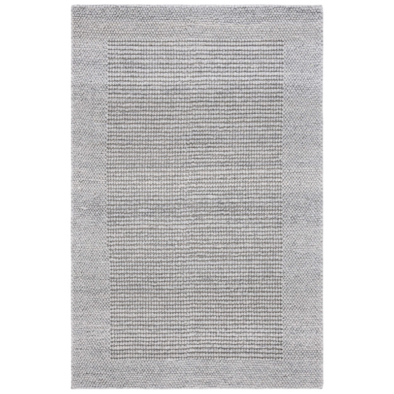 Tapis de couleur unie en laine tissé à la main Natura, Rectangle 3 pi x 5 pi