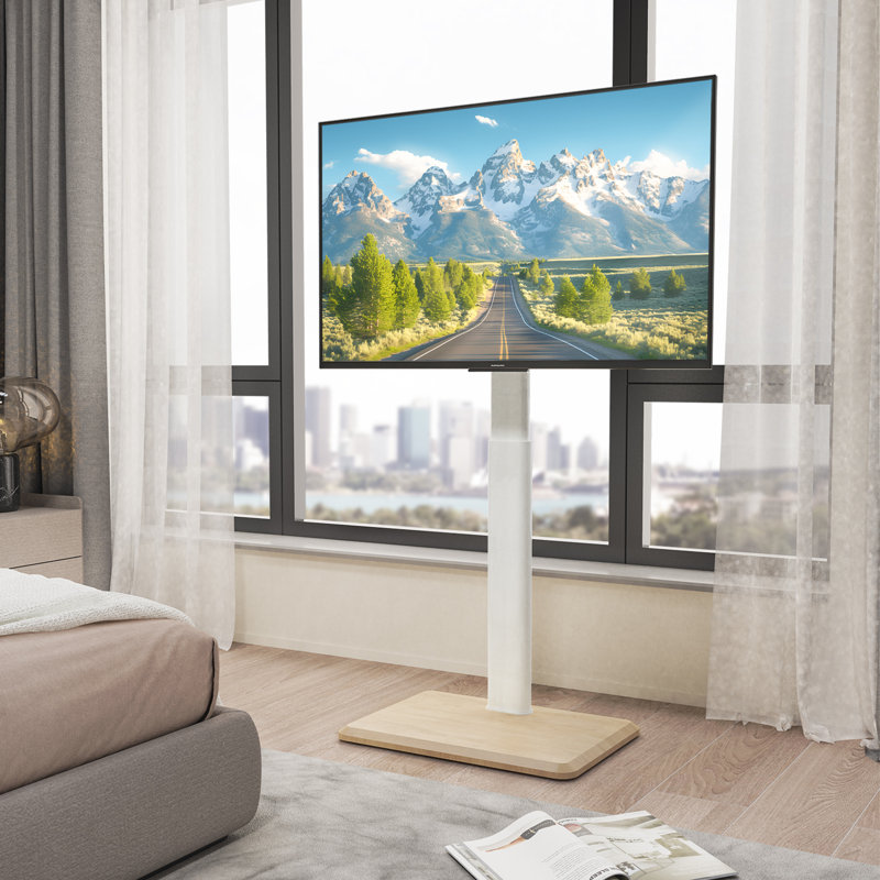 Mobile Tv Stand With Concealed Caster Wheels For 24-55 Inch Tvs