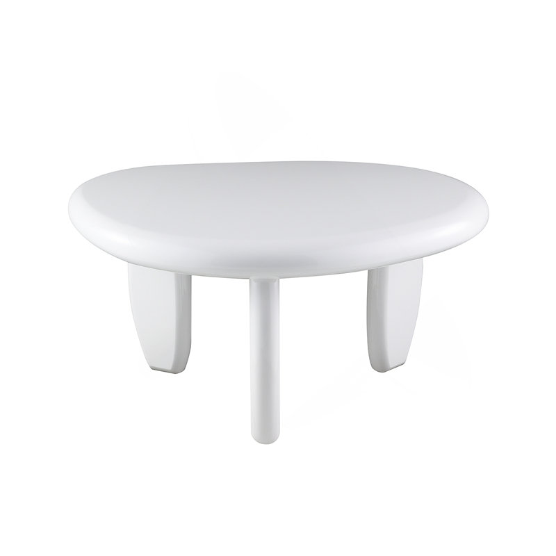 White High Gloss End Table