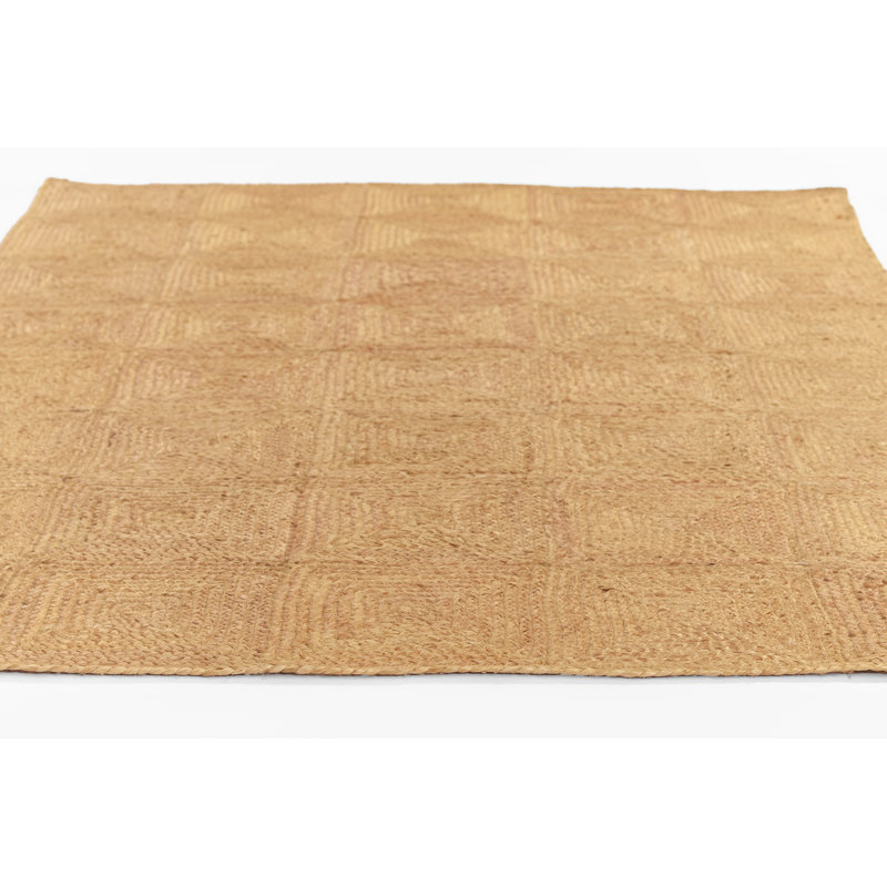 Mykonos Hand Woven Jute Geometric Natural Area Rug 7'10" X 9'10", Rectangle 7'10" x 9'10"