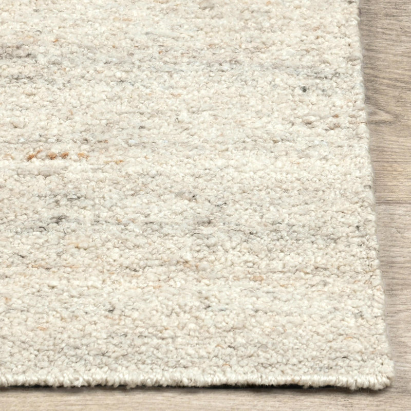 Blythe 2x3 Hand Woven Performance Cream Fabric Rug, Rectangle 8' x 10'