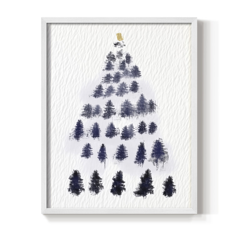 Reproduction encadrée - bois massif, H 30 po x l 24 po, Blanc