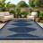 Geometric Navy/Ivory Easy-Care Jute-Style Indoor/Outdoor Flat Woven Area Rug-483164750-472426824