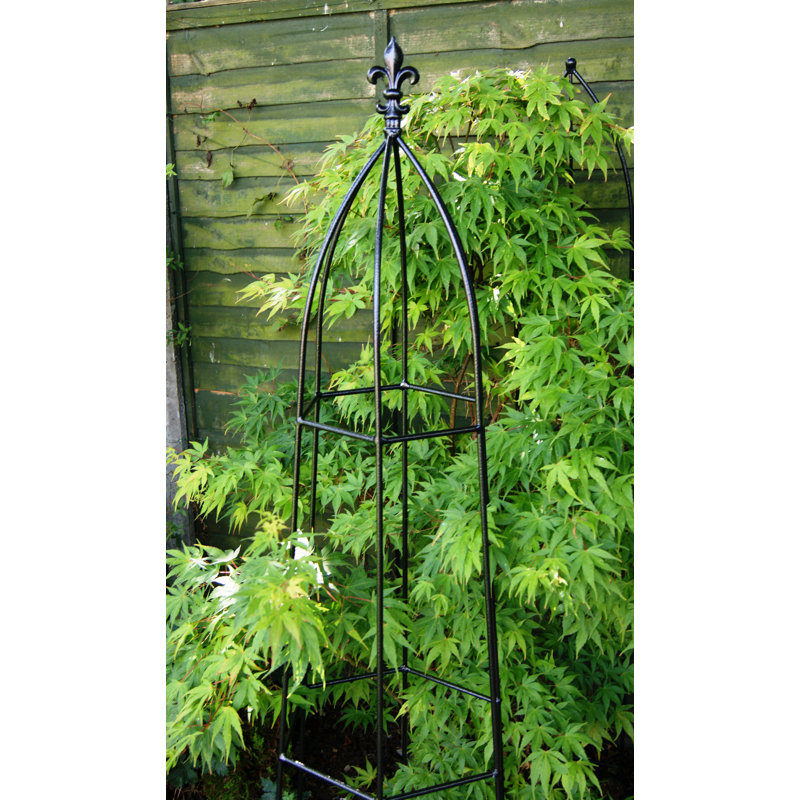 Amina Obelisk Trellis, Black, 195cm H x 37cm W x 37cm D