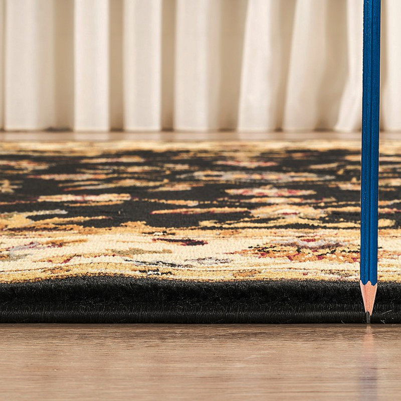 Classic GC_VIN5007 Black 2 Ft. 7 In. X 7 Ft. 3 In. Area Rug, Runner 2'8" x 7'4"