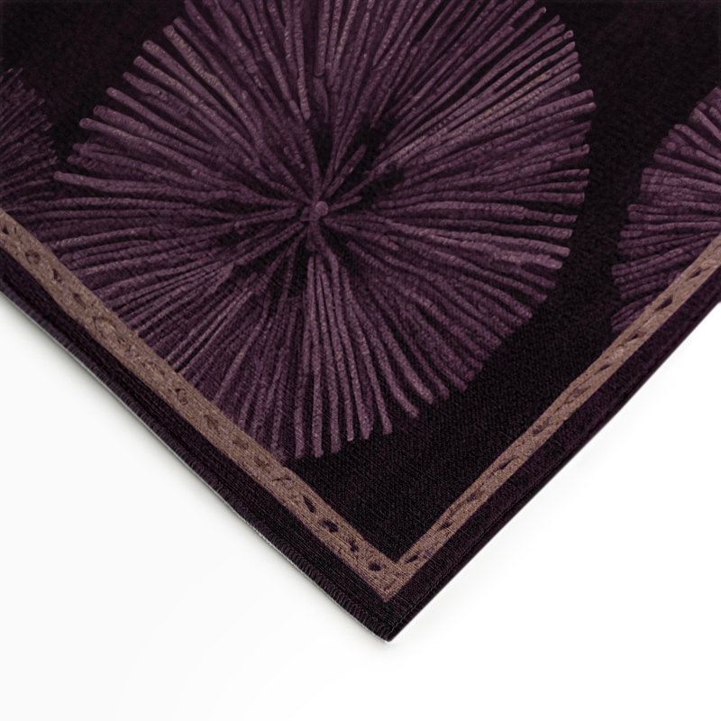 Tapis d'intérieur et d'extérieur mauve Nature, Rectangulaire 3 pi x 5 pi