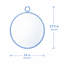 Miroir mural 24 po x 27 po avec cadre noir