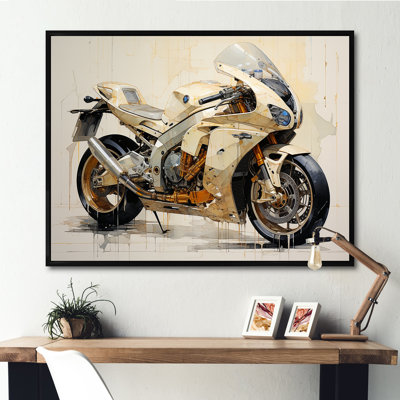 Minimalisme à moto I sur toile