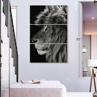 Profil latéral du lion Brampt