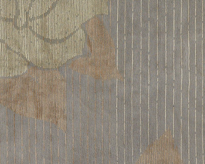 Lux Rose Area Rug in Brown/Gold/Gray, Rectangle 2' x 3'