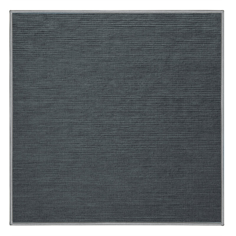 Tapis gris uni lavable à la machine, Carré 3 pi