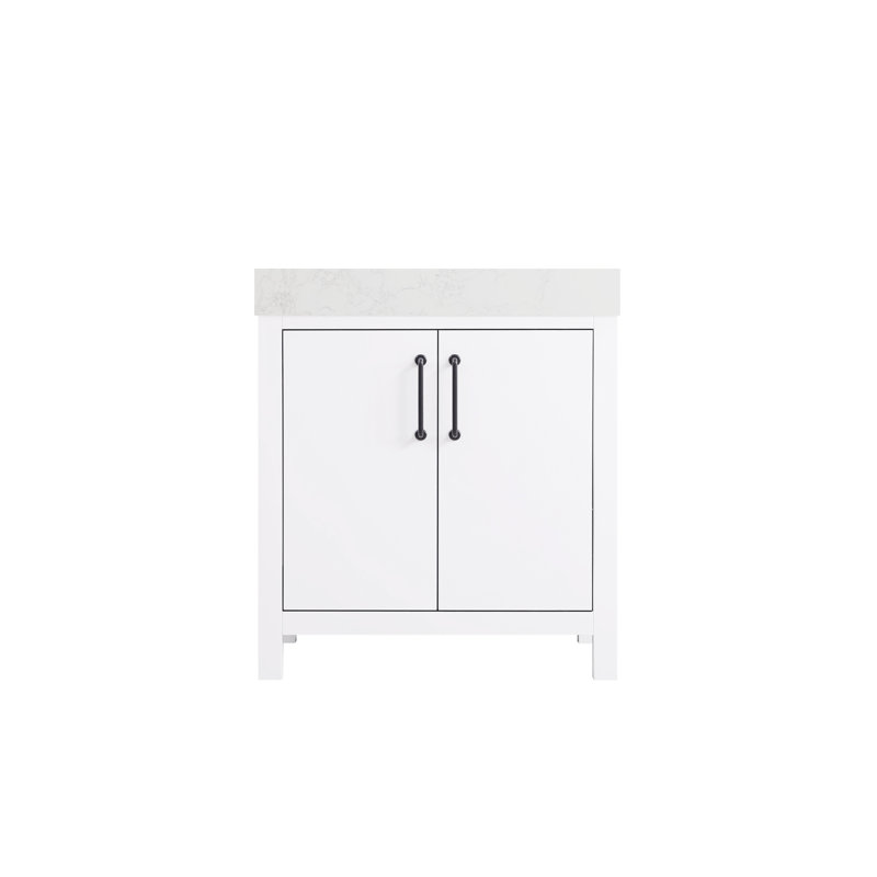 Meuble-lavabo simple 30 po_Traditional_VF60630, Blanc