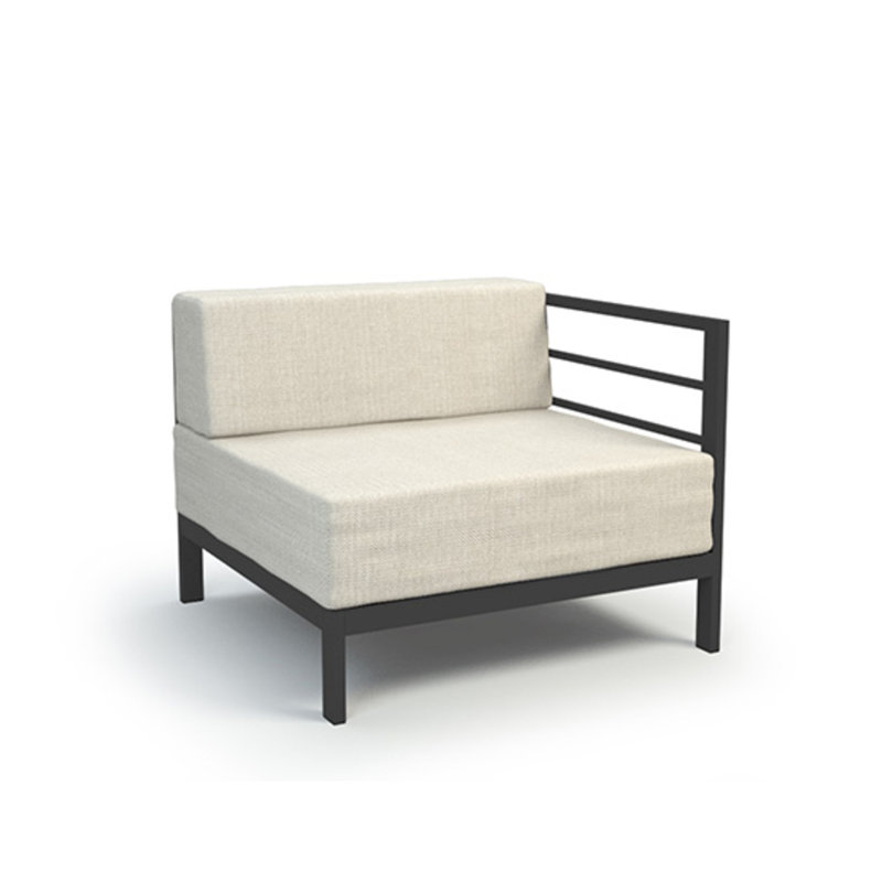 Allure Left Or Right Arm Club Chair With Modular, Solve Linen, Carbon