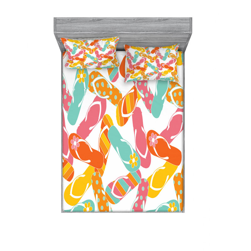 Microfiber Sheet Set, Queen Sheet Set with Fitted Sheet