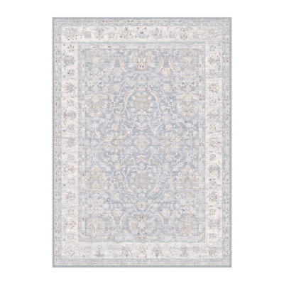 Quinn Vintage Washable Area Rug With Non-Slip Backing