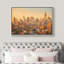 «Urban Urbanline Cityscape at Golden Hour with Warm Sunlight», reproduction d'art sur toile encadrée-961085251-961085260