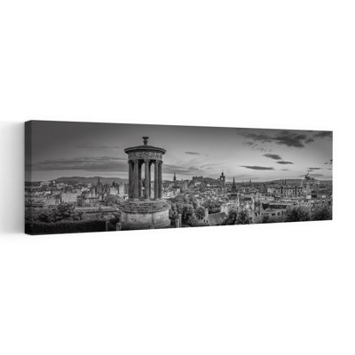 Historic Edinburgh Panorama by Melanie Viola - Wrapped Canvas Panoramic Print