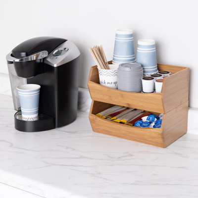 Bamboo Stackable Bin Organizer
