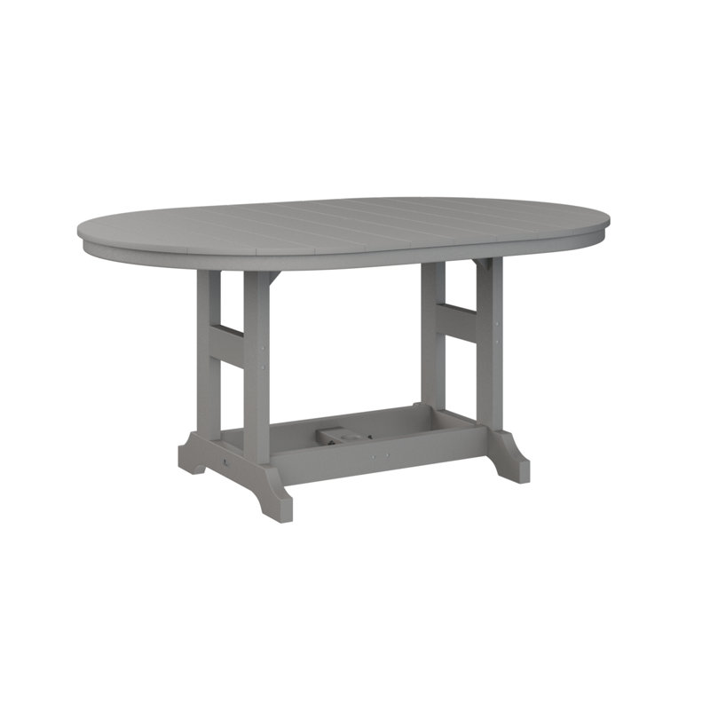 Table de bar Berlin Classic, H 39,5 po x l 44 po x P 64 po, Gris clair