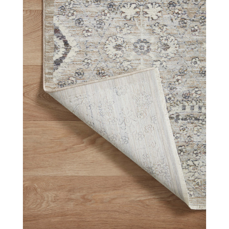 Amber Lewis x Loloi Zuma Silver / Sky Area Rug, Rectangle 2'3" x 3'10"