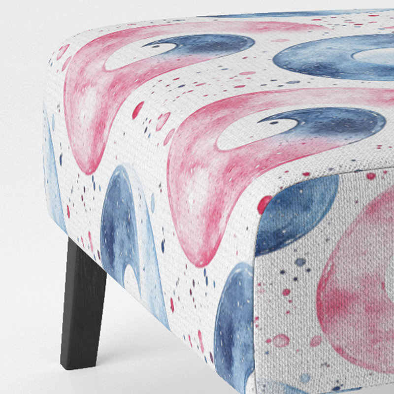 Fauteuil de chambre rouge Symbole pour filles - Fauteuil de chambre rouge pastel Yin Yang, Pantoufle sans accoudoirs