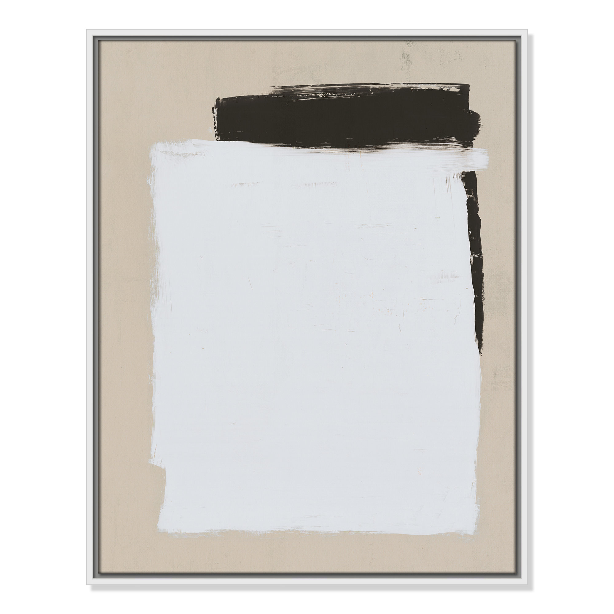 Two Mirrors, Framed Canvas, White, 29.5" H x 23.5" W