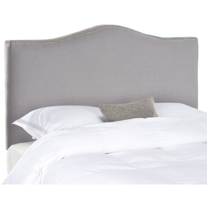 Laken Upholstered Headboard, Full, Arctic Grey Polyester Blend, Silver