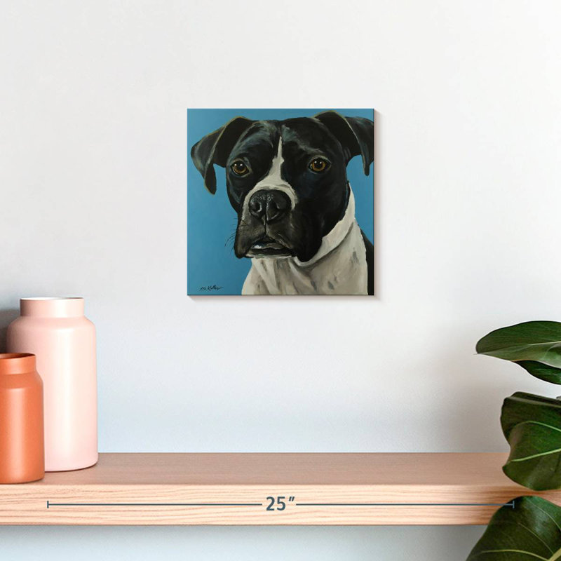 Crowle Boxer noir, H 10 po x l 10 po