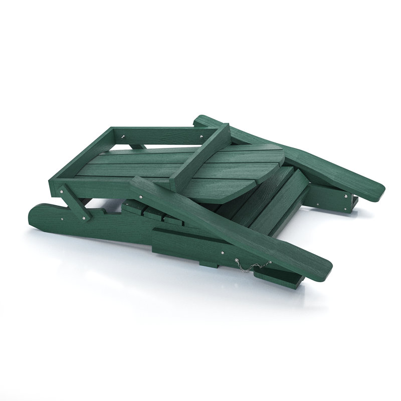 Chaise Adirondack pliante en plastique Hyginos, Vert